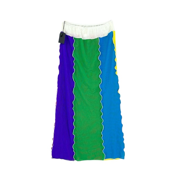 New ANNA SUI Rainbow Sheer Set Wrap Top Skirt - Picture 9 of 12